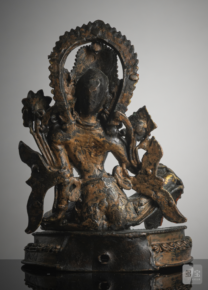 A GILT-COPPER FIGURE OF INDRA - 图2